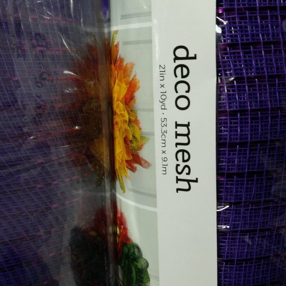 Purple Deco Mesh 21" Wreaths Crafts 3 Rolls - Picture 3 of 6